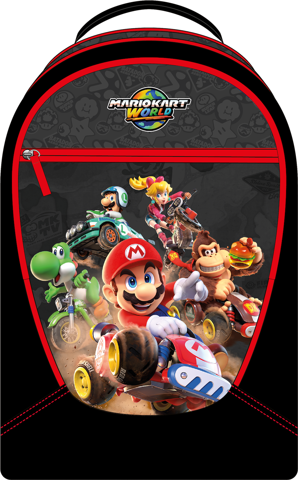 MARIO KART WORLD - 3 Compartiments BackPack '32x45x18cm'
