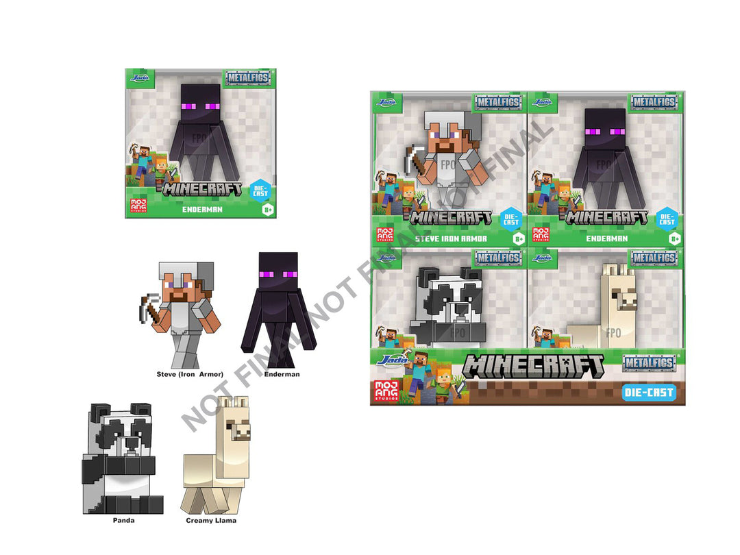 MINECRAFT - Display of 2,5" Figures - 4 Modèles - 12pc - Wave 6