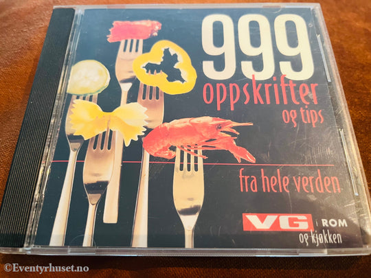 999 Oppskrifter Og Tips Fra Hele Verden (Vg). Pc Cd-Rom. Spill