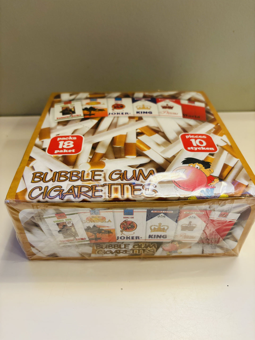 Bubble Gum Cigarettes 24 pakker i eske - ny i plast