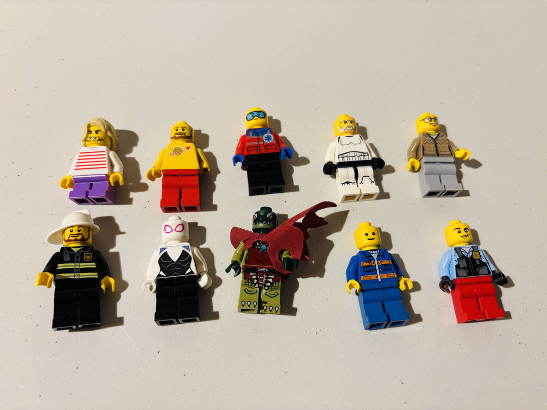 LEGO minifigurer – 10 stk (City/Space m.m.)