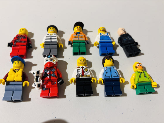 LEGO minifigurer – 10 stk (City/Ninjago m.m.)