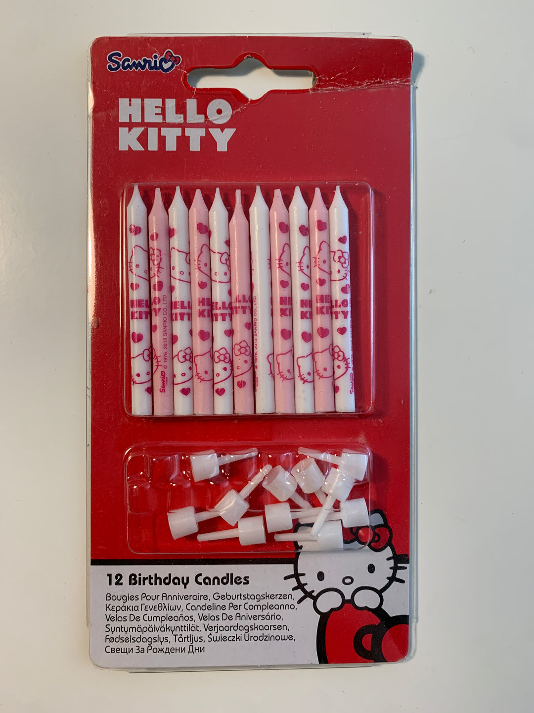 Hello Kitty bursdagslys (12 stk.)