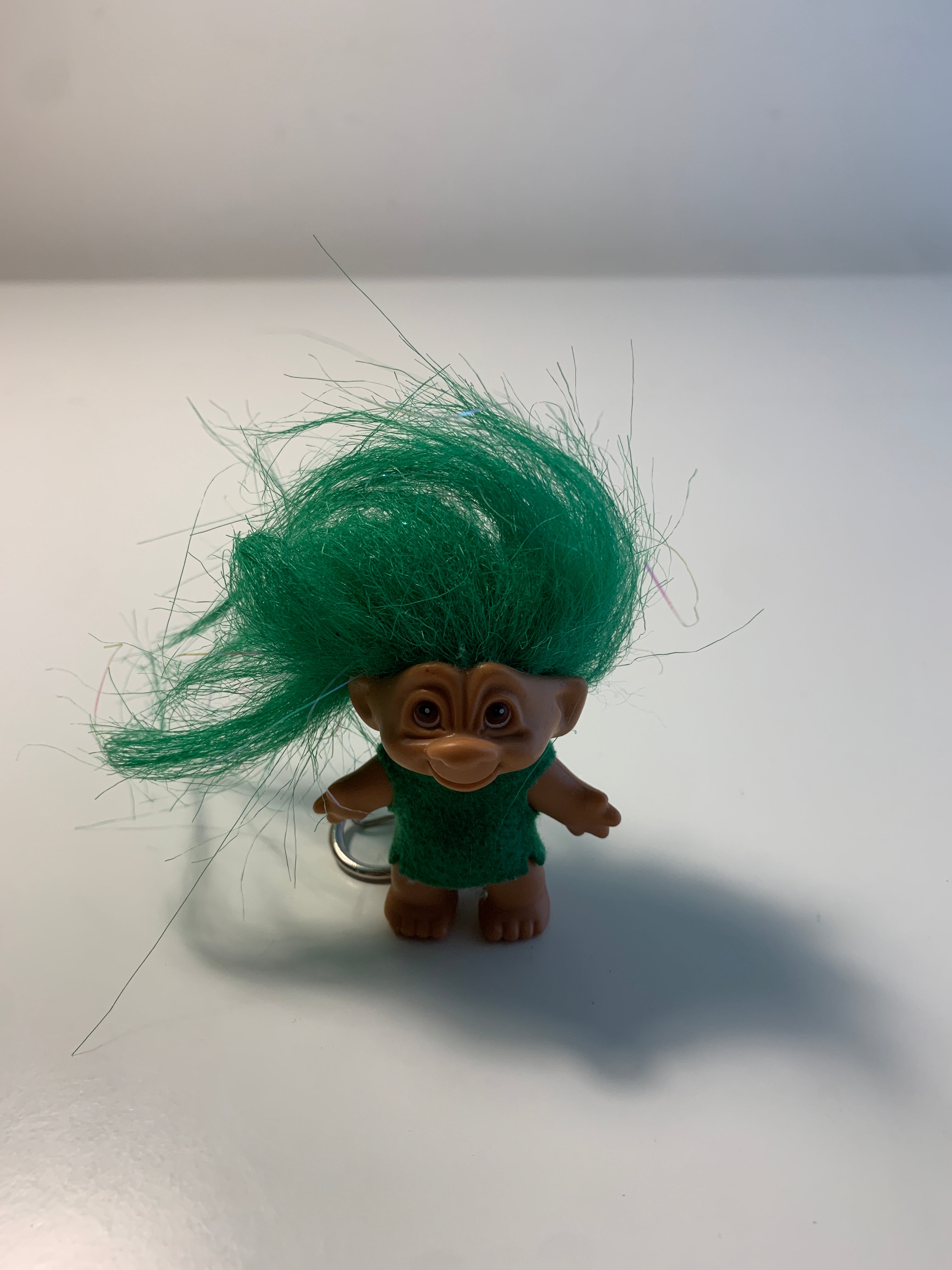 Troll nøkkelring med grønt hår