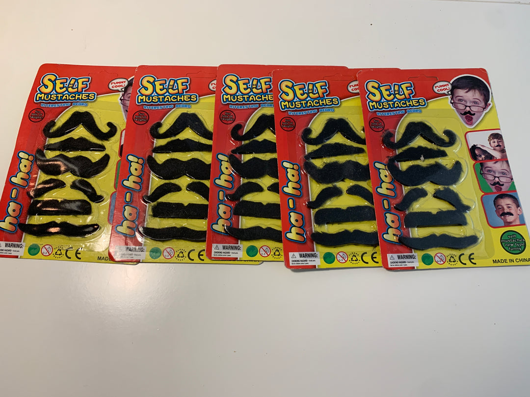 Self Mustaches – Pakke med 5 barter på kort