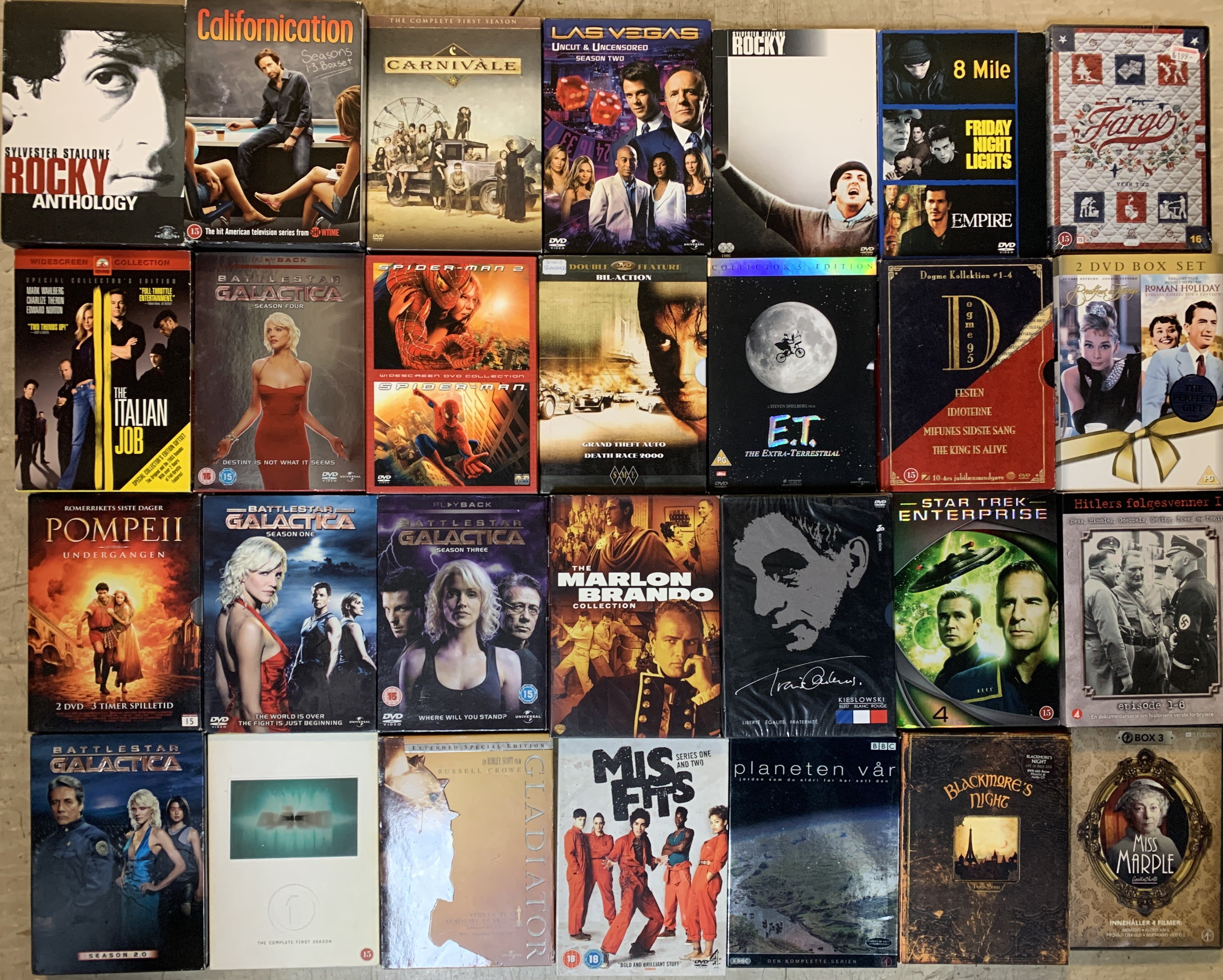 Samling DVD samlebokser nr. 1