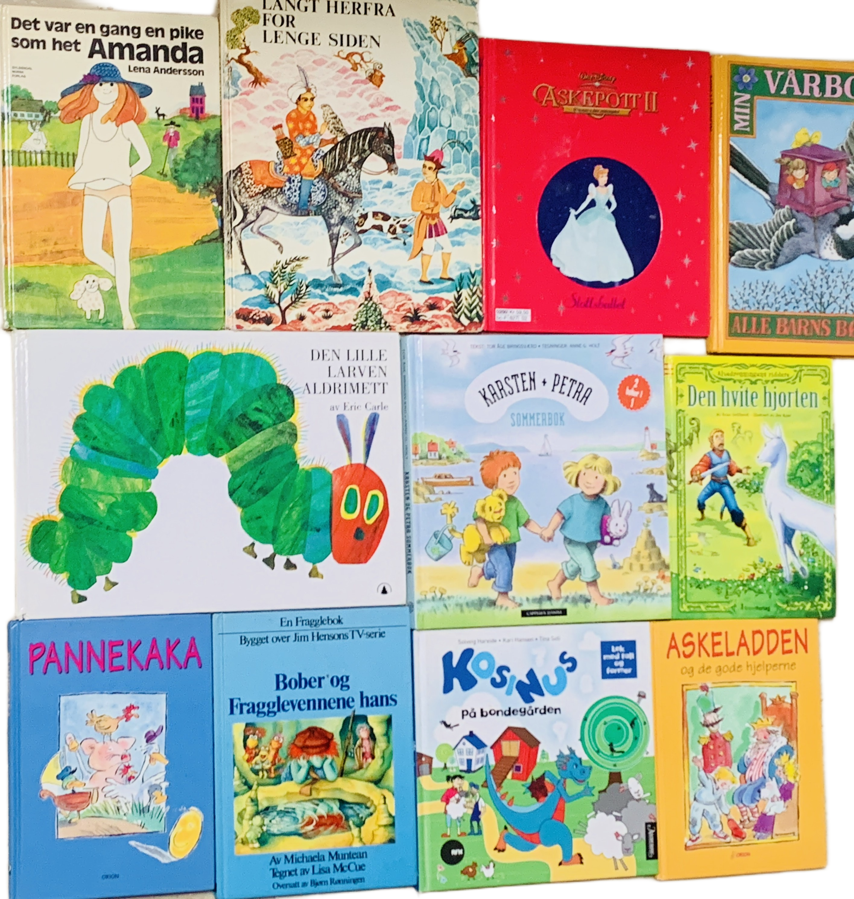 Samling barnebøker og bildebøker