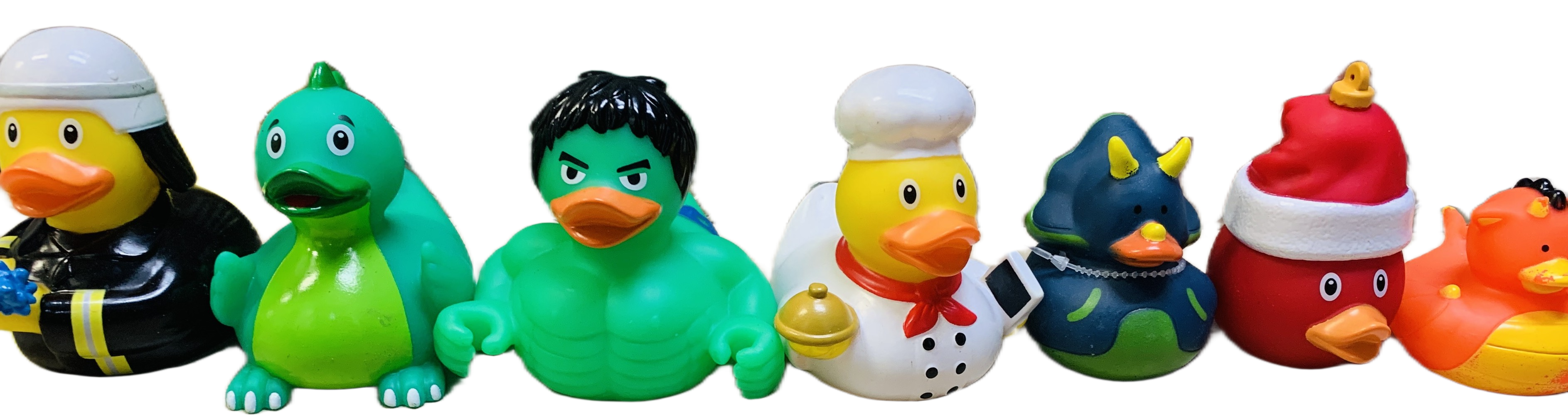 Samling badeender og figurender