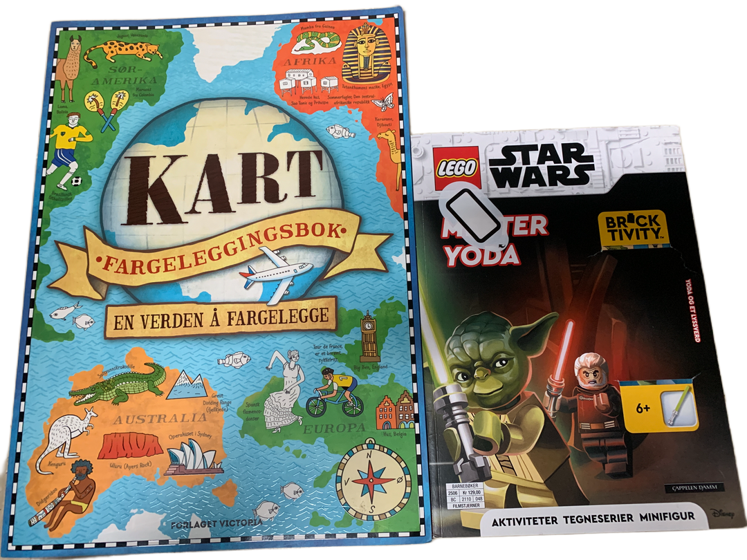 Kart Fargeleggingsbok og LEGO Star Wars Master Yoda