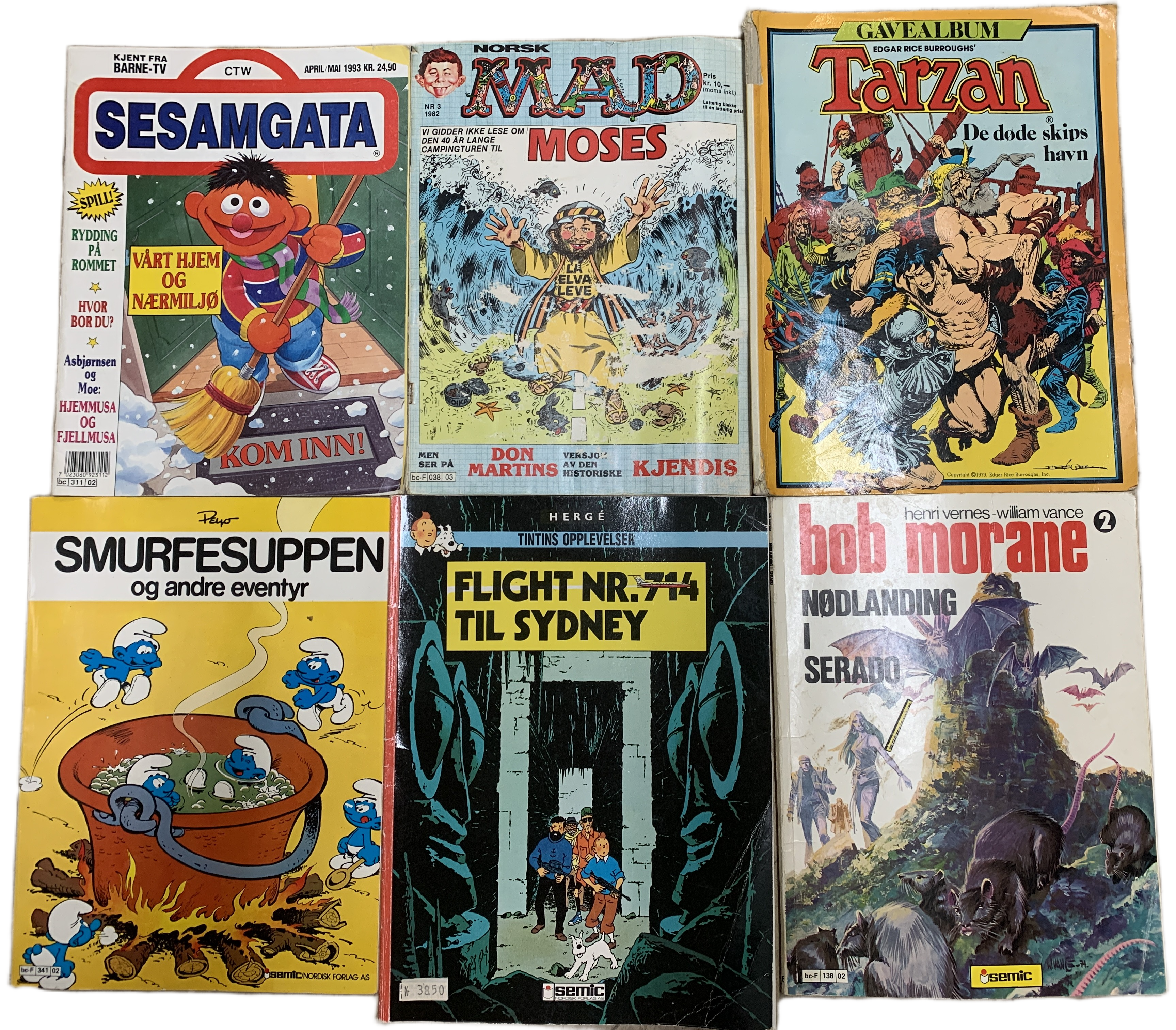 Samling tegneserier og album