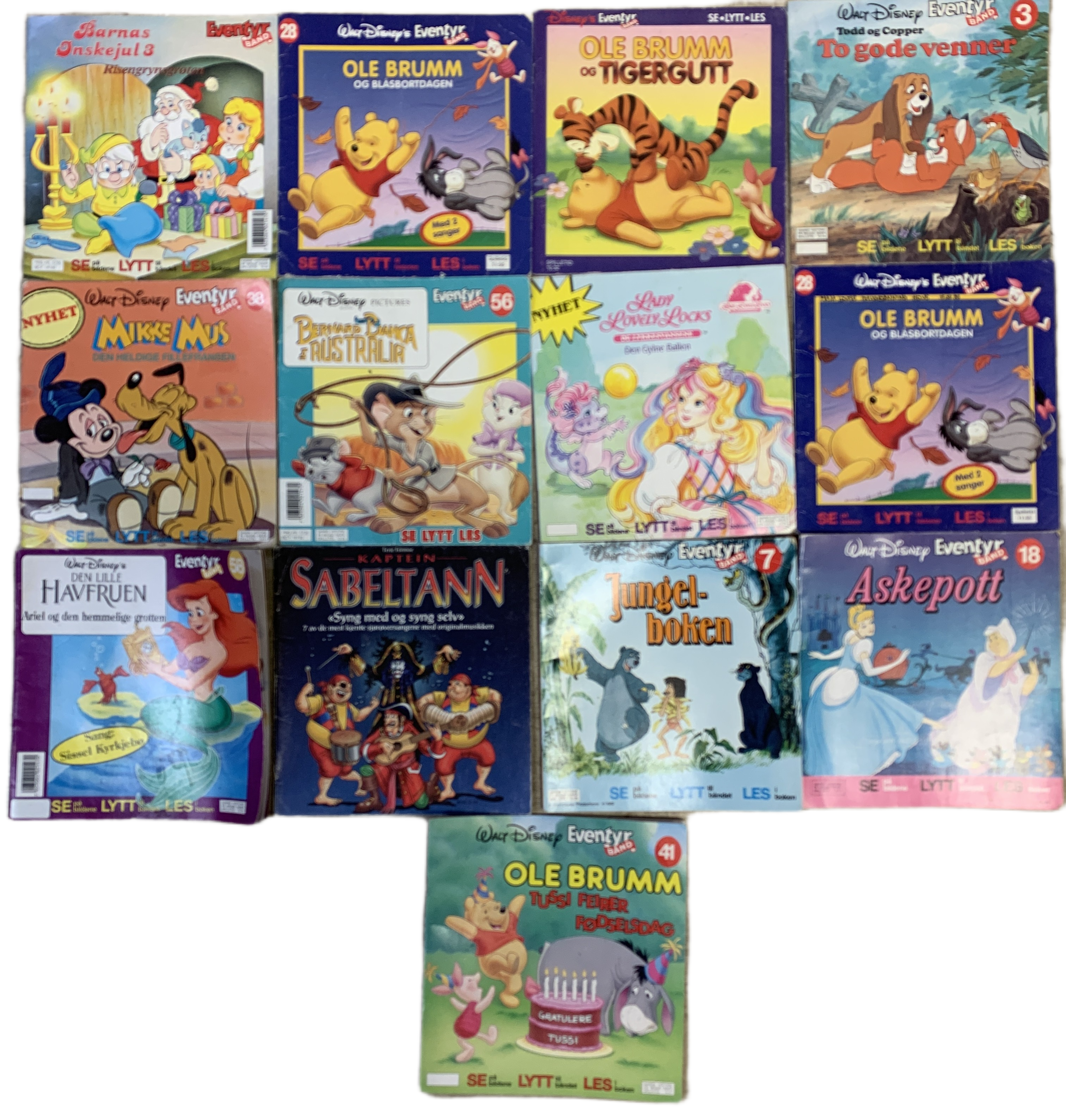 Samling Disney Eventyrbøker