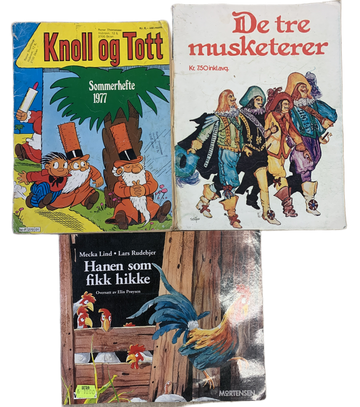 Samling bøker og hefter