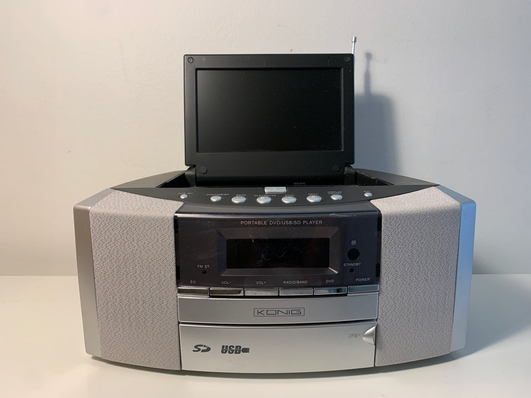 König bærbar DVD/USB/SD-spiller