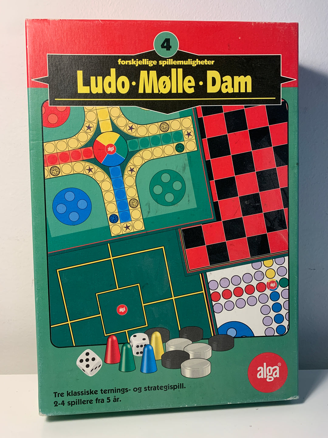 Ludo - Mølle - Dam 4 spill i 1