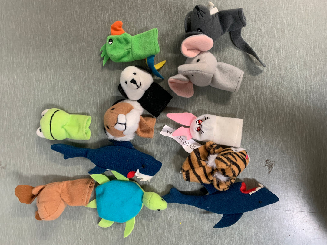 Samling fingerdukker – 12 dyr