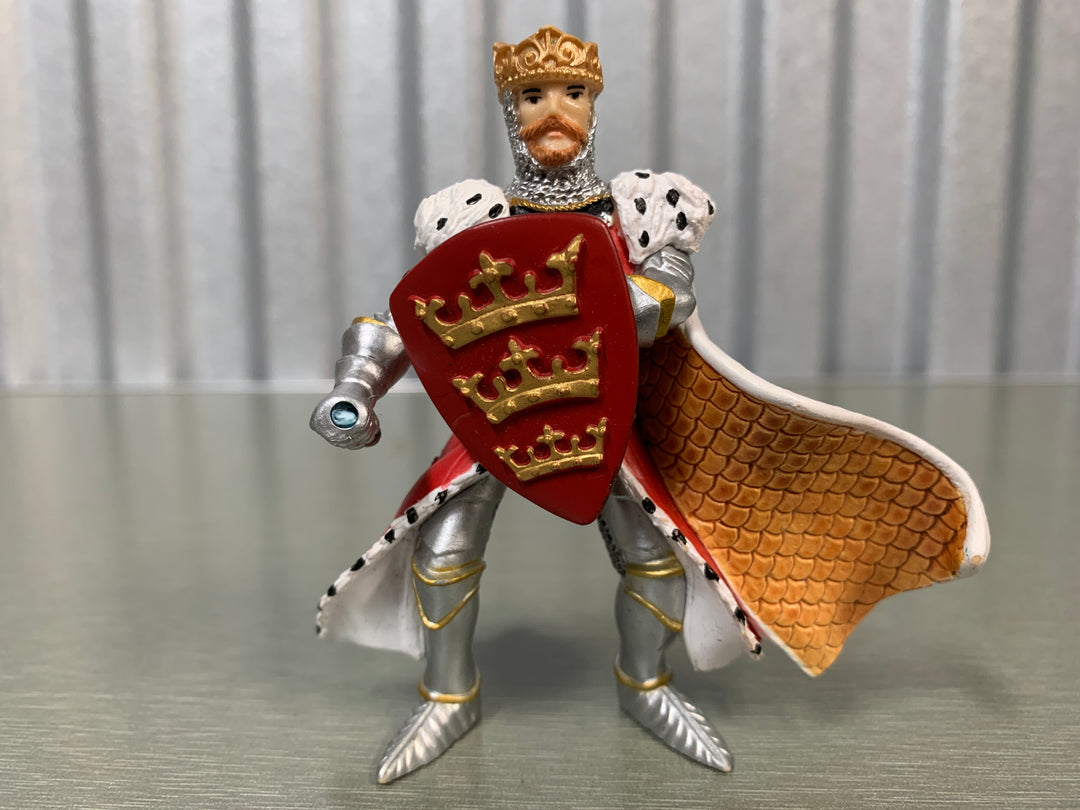 Papo kongefigur med skjold – middelalder/fantasy