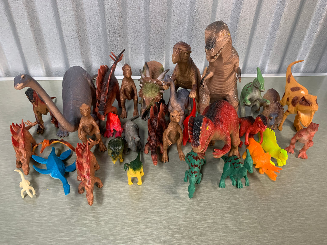 Stor samling dinosaurfigurer – T-Rex, Triceratops m.m.