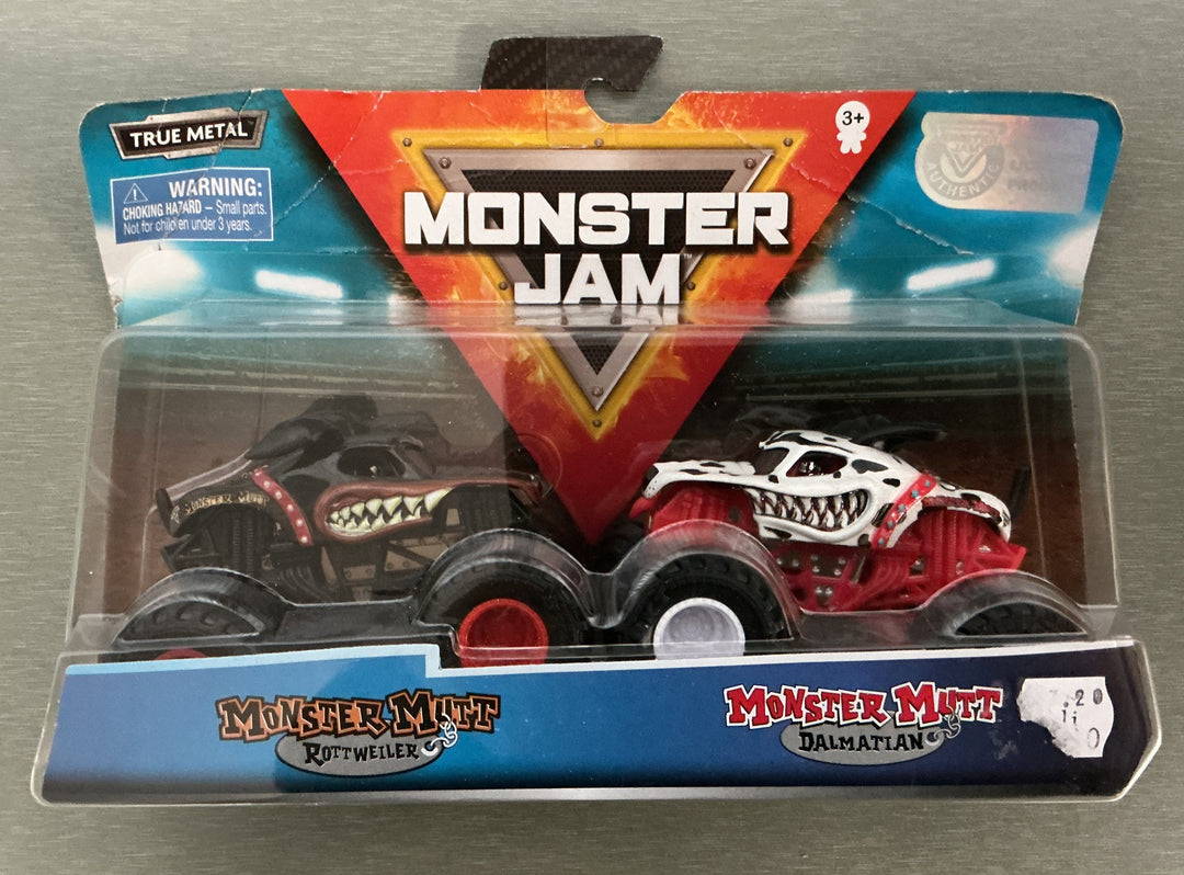Monster Jam – Monster Mutt Rottweiler & Monster Mutt Dalmatian 1:64. Ny i plast!