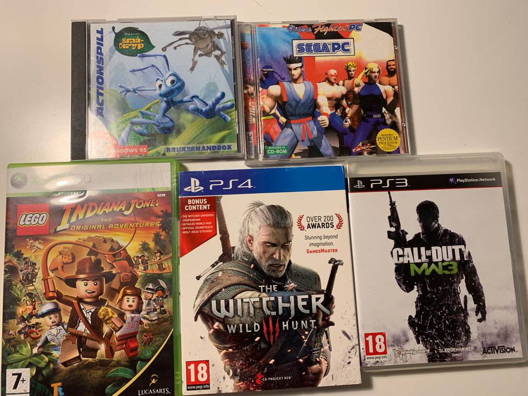 NB: kun cover og evt manual. PC-, Xbox 360-, PS4- og PS3-spill