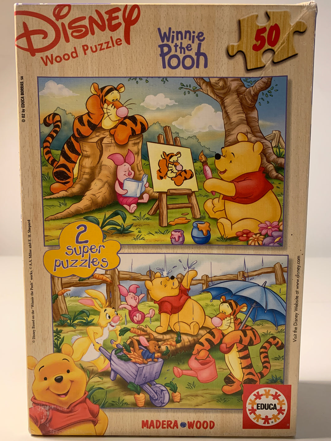 Disney Winnie the Pooh Wood Puzzle – 2 x 50 brikker