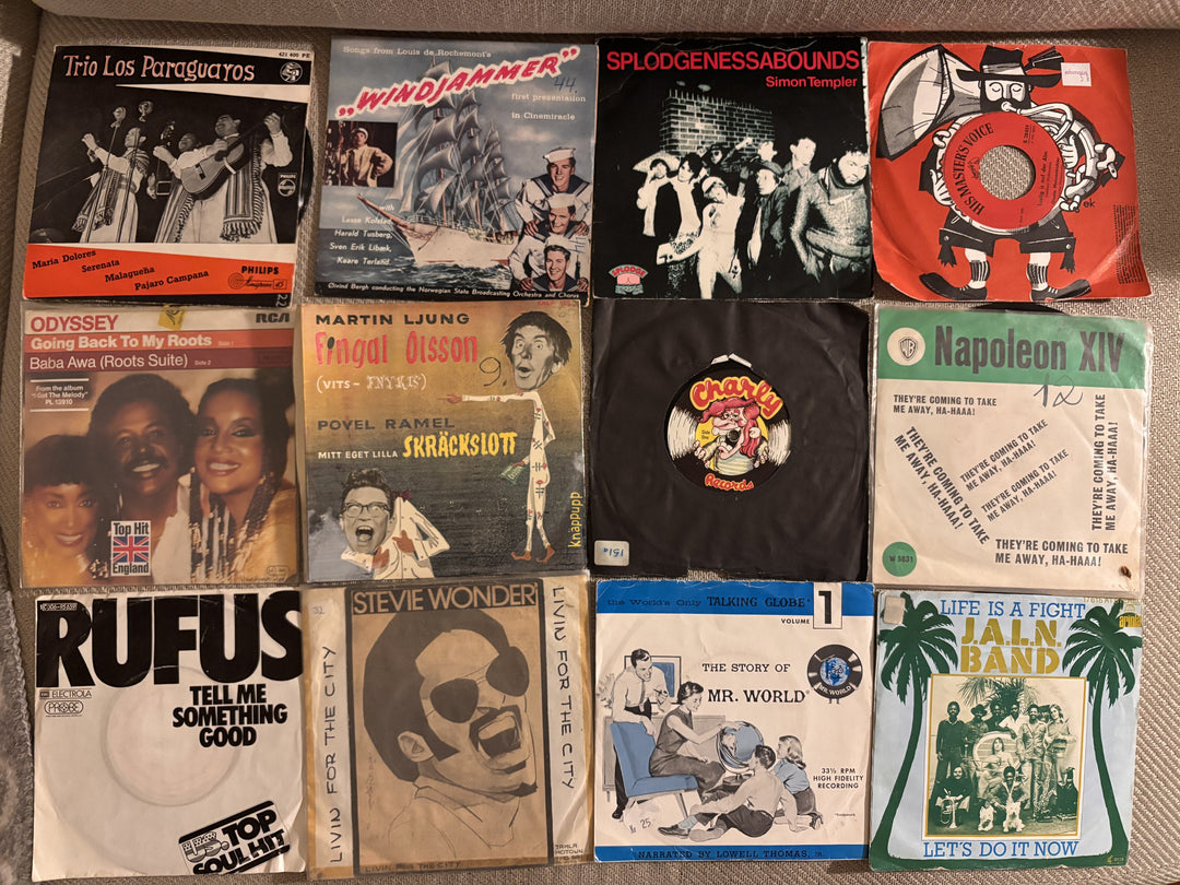 Vinylsingler – samling ca. 36 stk. (bl.a. Belafonte, Stevie Wonder, Boz Scaggs)