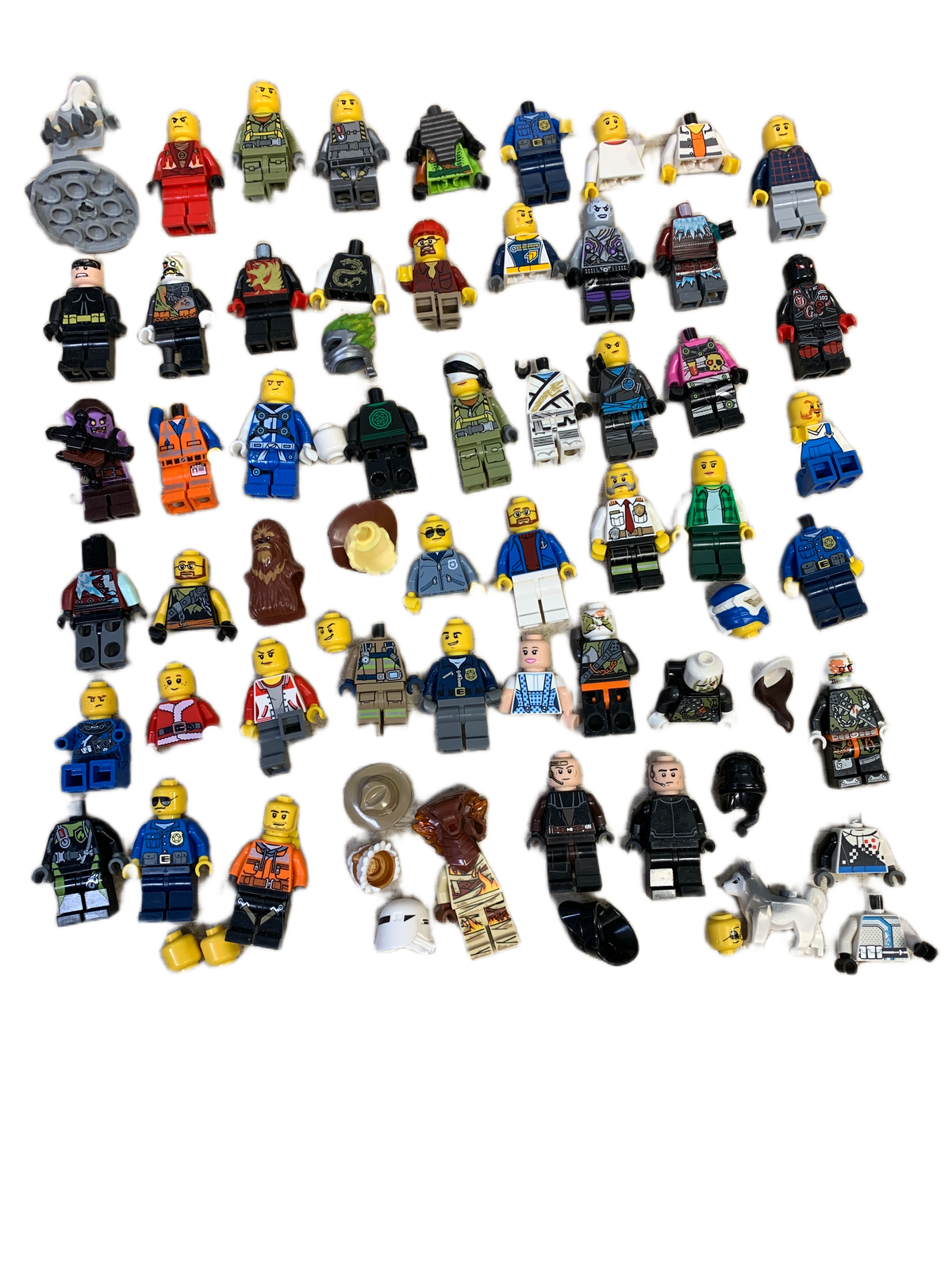 Stor samling LEGO minifigurer og deler