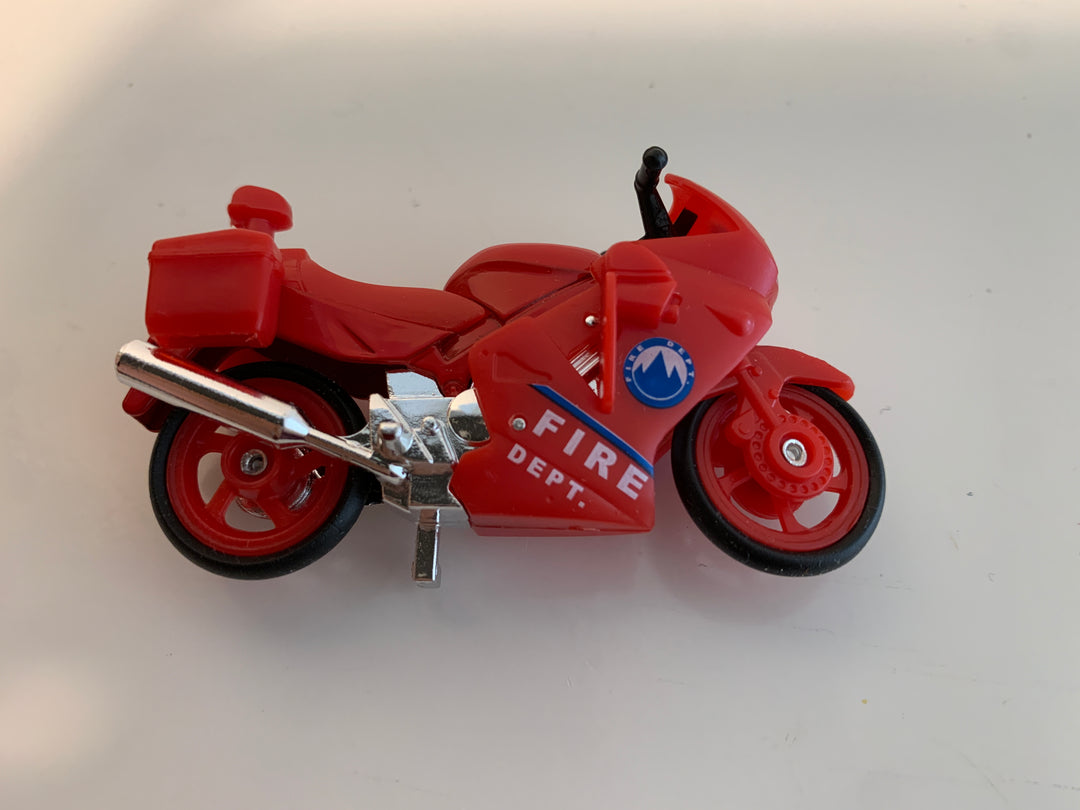 Politimotorsykkel / Brand (Rød, "Fire Dept.")