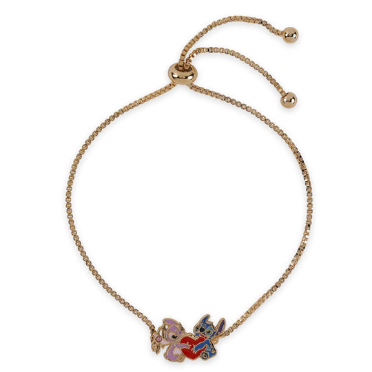 STITCH & ANGEL - Golden Bracelet with Stitch Pendant 7mm