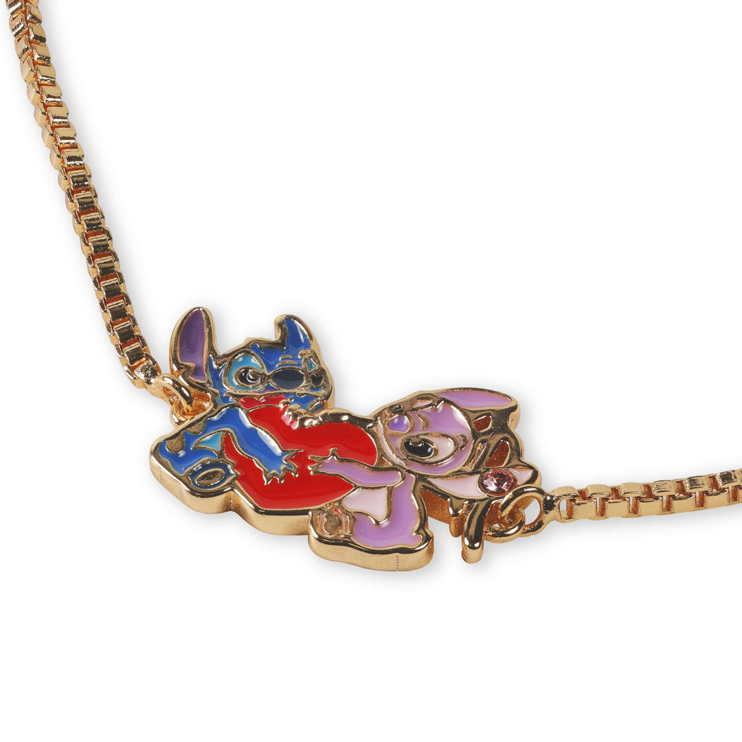 STITCH & ANGEL - Golden Bracelet with Stitch Pendant 7mm