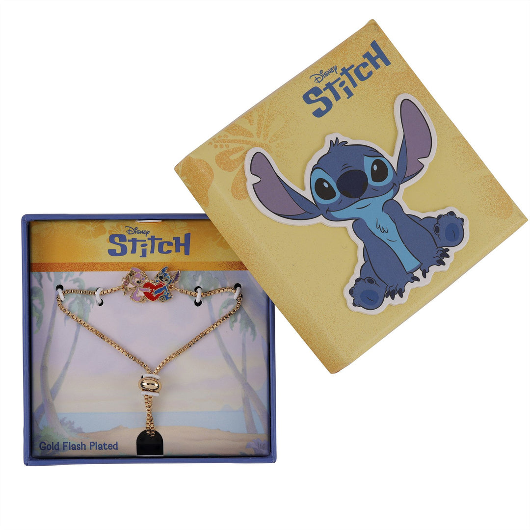 STITCH & ANGEL - Golden Bracelet with Stitch Pendant 7mm