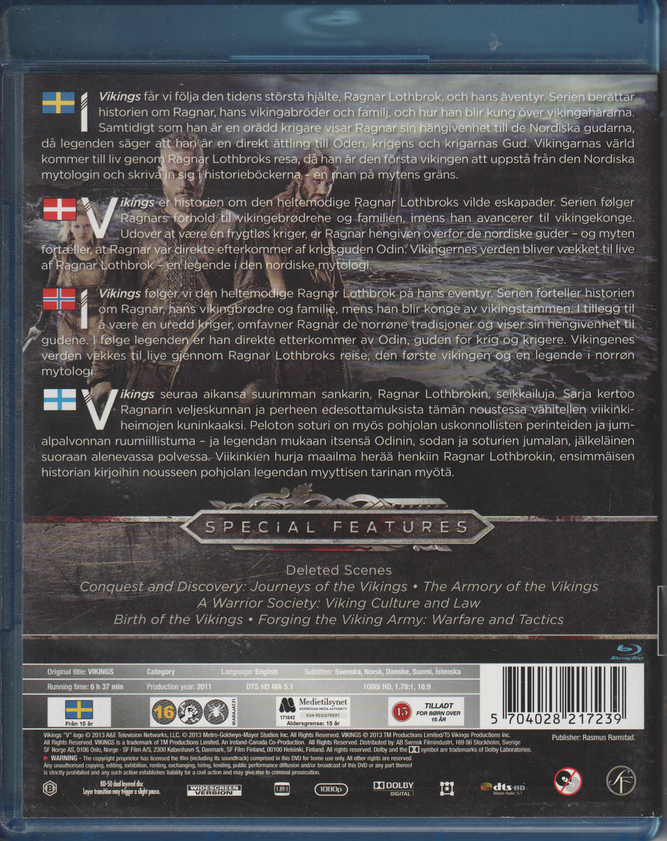 Vikings: The Complete First Season. 2013. Blu-ray.