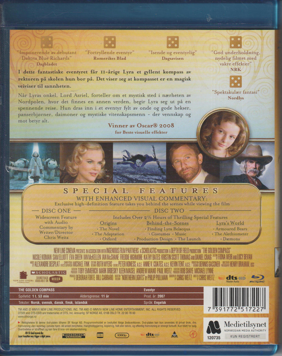 Det gylne kompasset. 2007. Blu-ray.