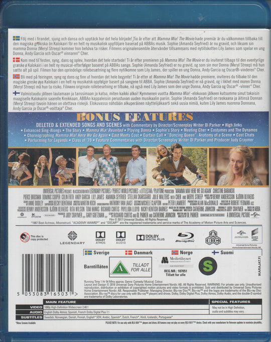 Mamma Mia! Here We Go Again. 2018. Blu-ray.