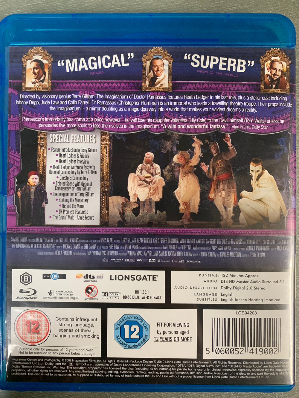 The Imaginarium of Doctor Parnassus. 2009. Blu-ray.