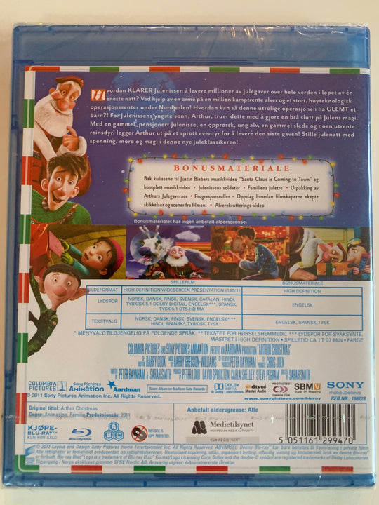 Arthurs julegaverace (Arthur Christmas). 2011. Blu-ray.