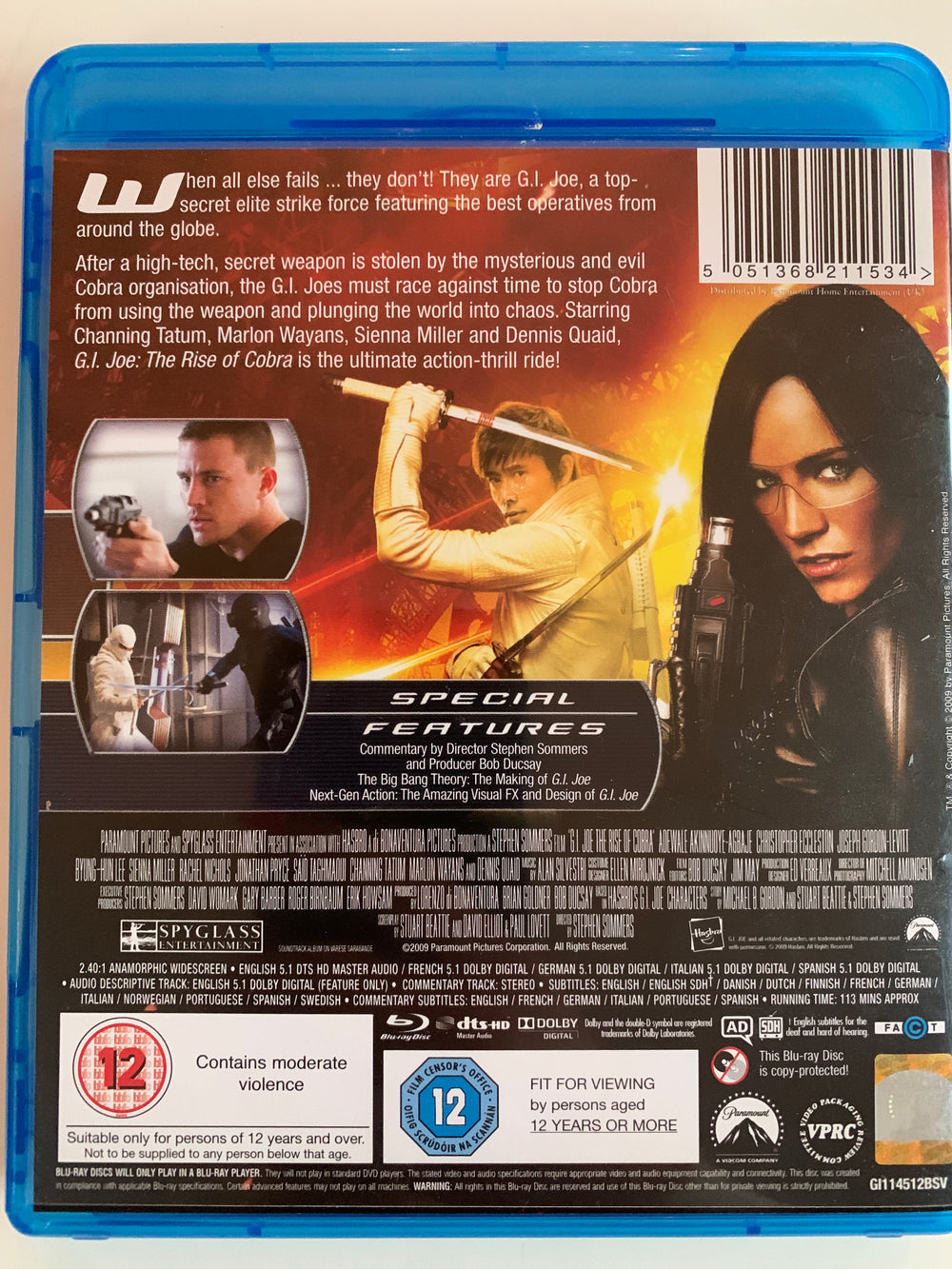 G.I. Joe: The Rise of Cobra. 2009. Blu-ray.