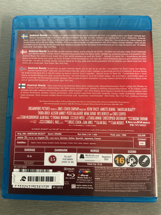 American Beauty. 1999. Blu-ray.