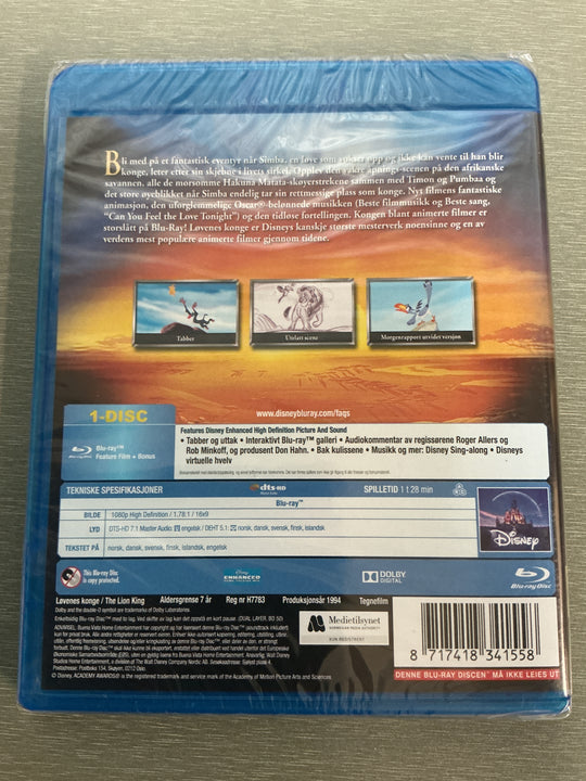Løvenes konge. 1994. Blu-ray.