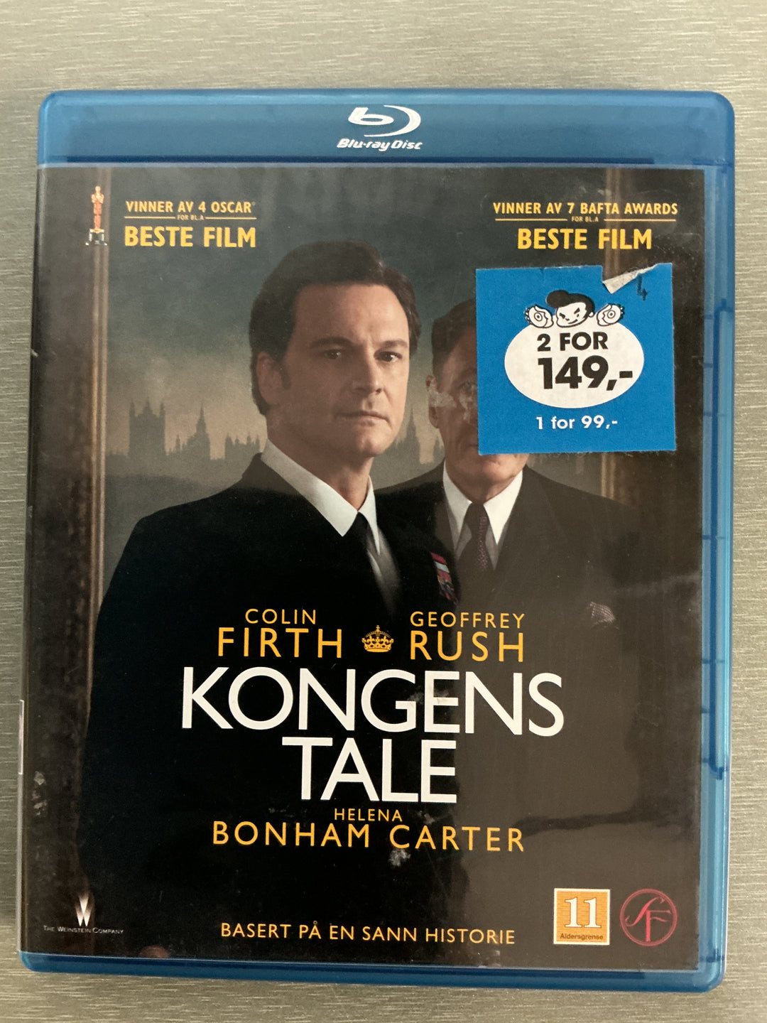 Kongens tale (The King's Speech). 2010. Blu-ray.