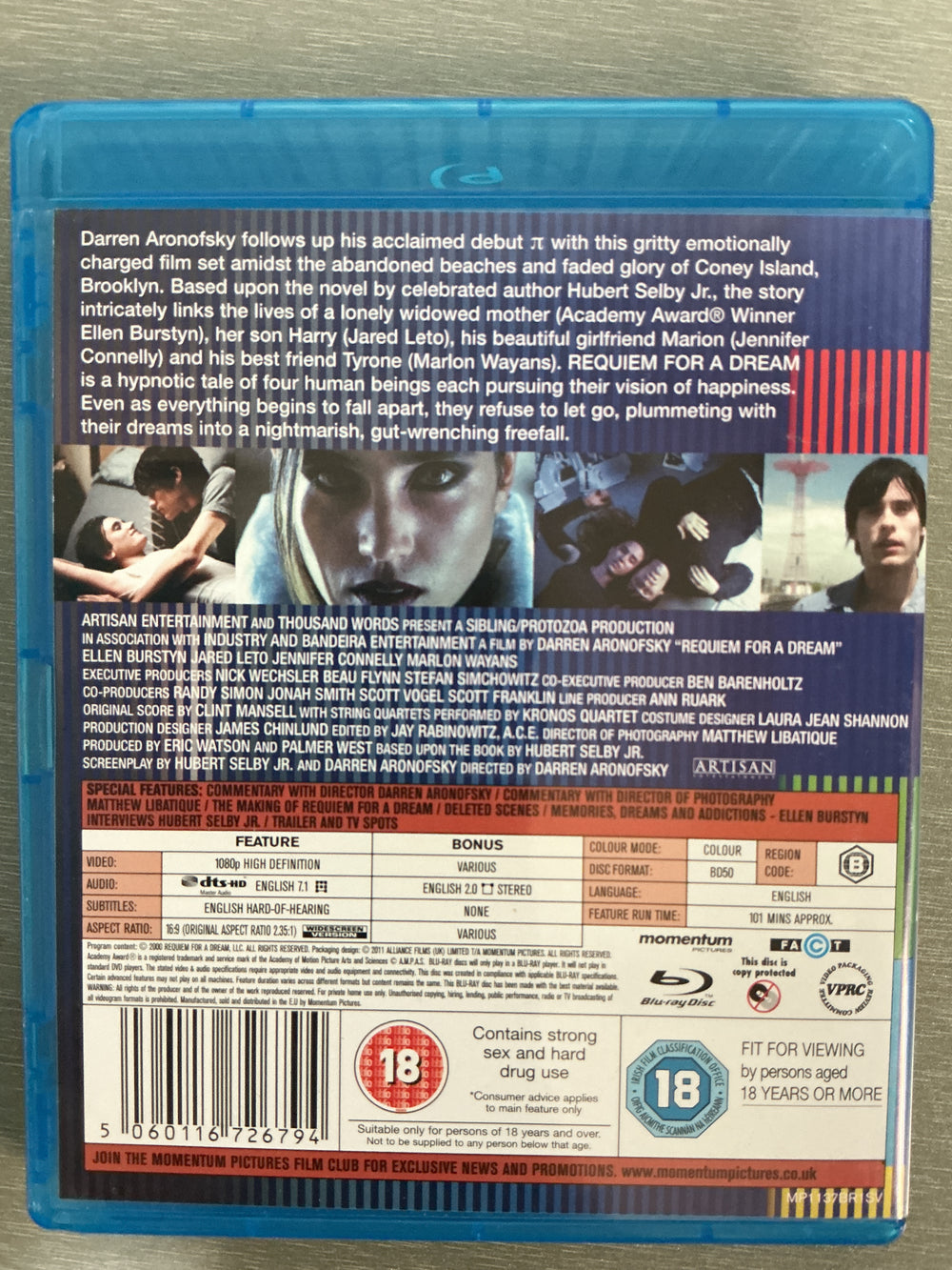 Requiem for a Dream. 2000. Blu-ray.
