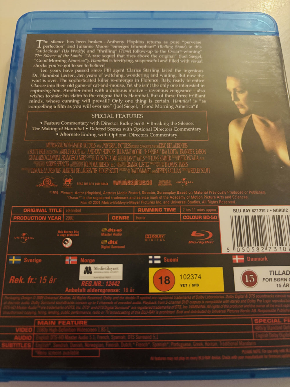 Hannibal. 2001. Blu-ray.