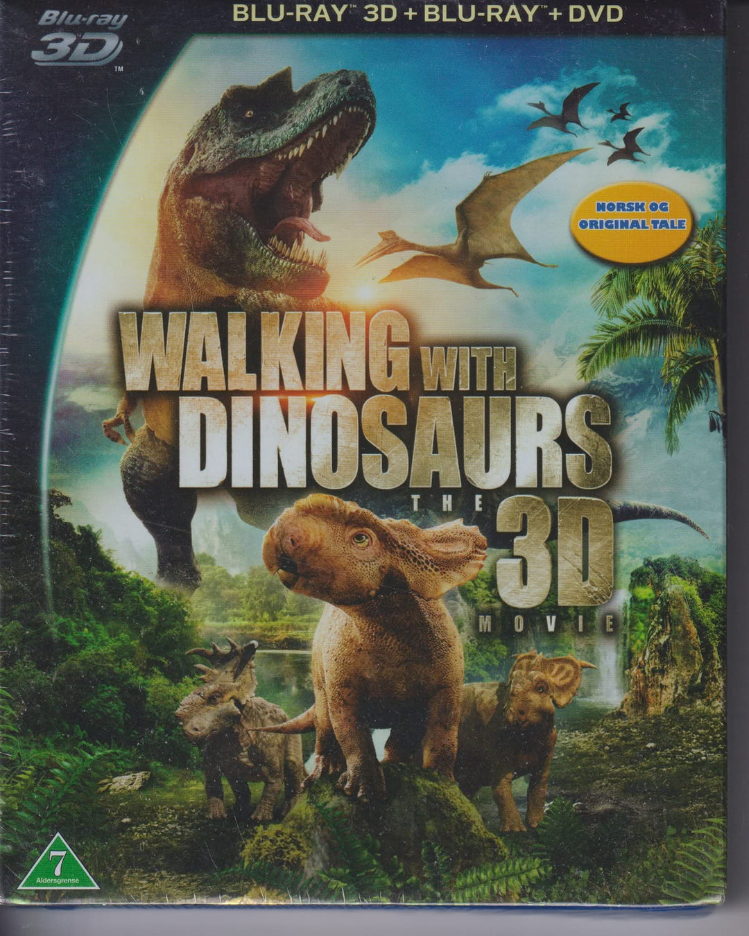 Walking with Dinosaurs 3D. 2013. Blu-ray 3D + Blu-ray + DVD. Ny i plast!
