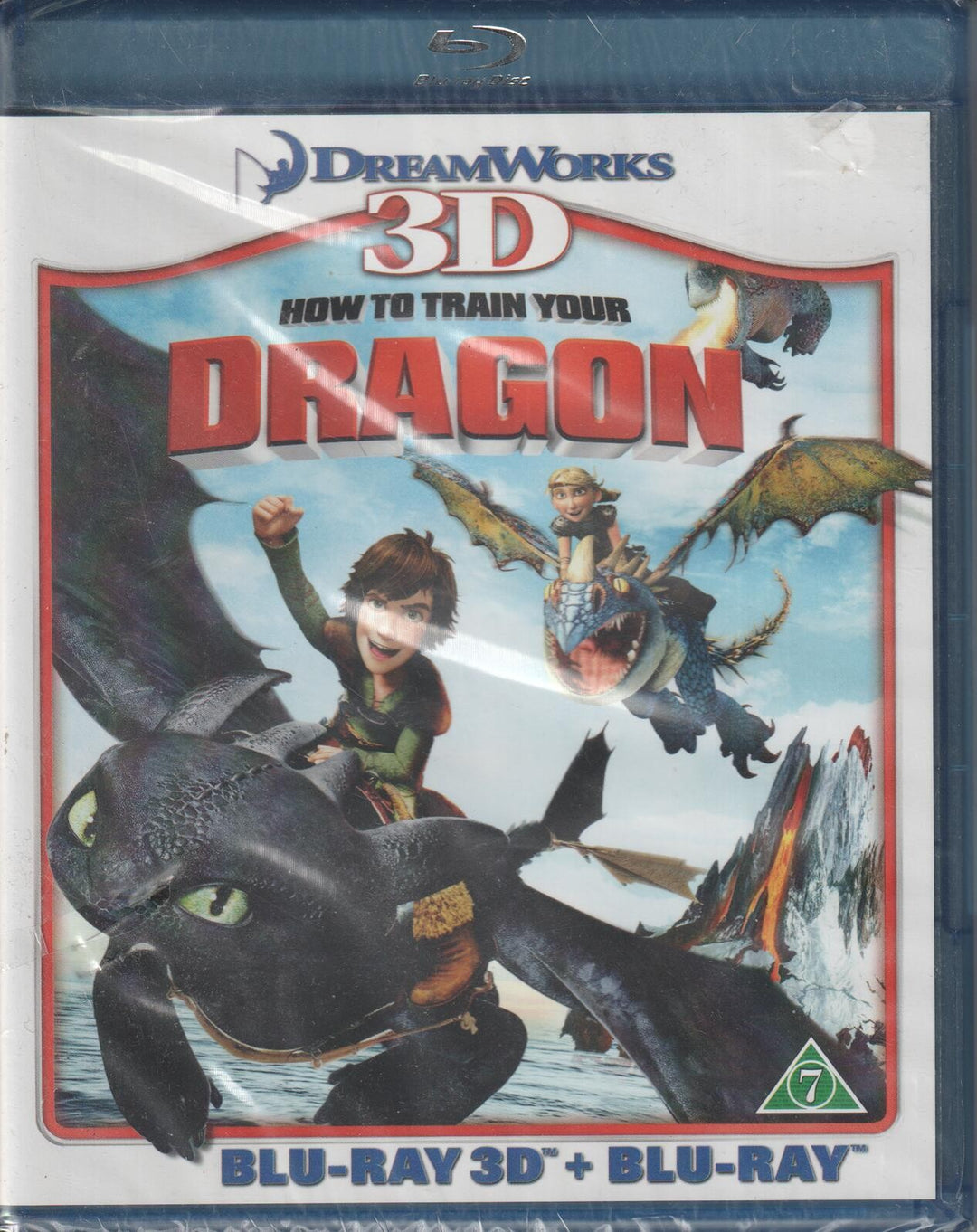 How to Train Your Dragon 3D (Dragetreneren). 2010. Blu-ray 3D + Blu-ray. Ny i plast!