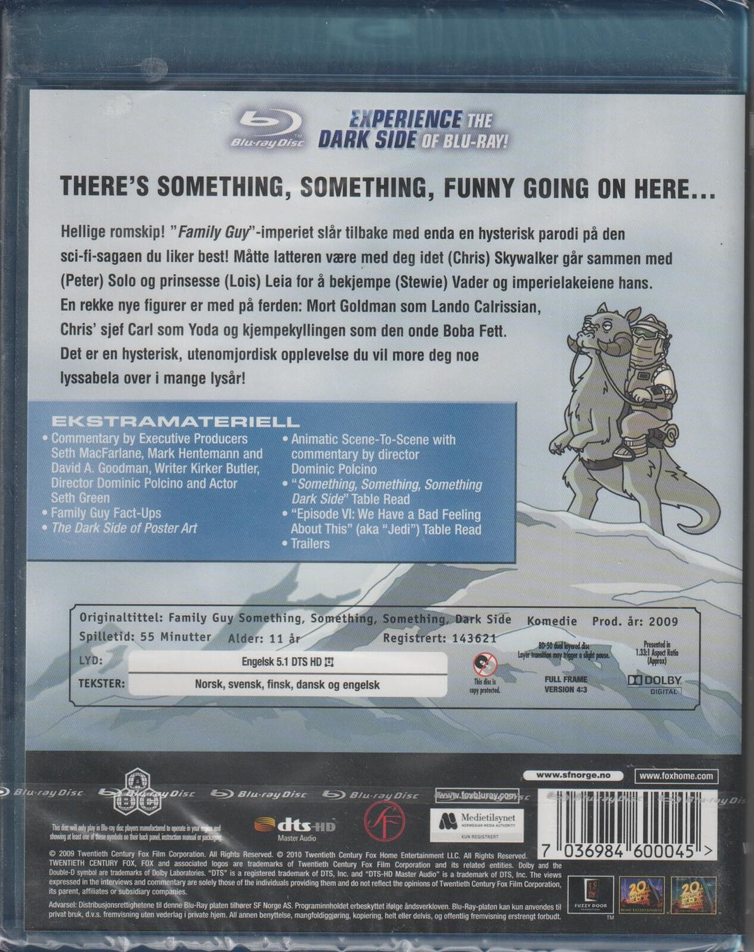 Family Guy: Something, Something, Something, Dark Side. 2009. Blu-ray. Ny i plast!