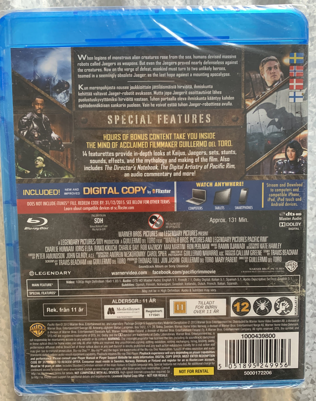 Pacific Rim. 2013. Blu-ray. Ny i plast!