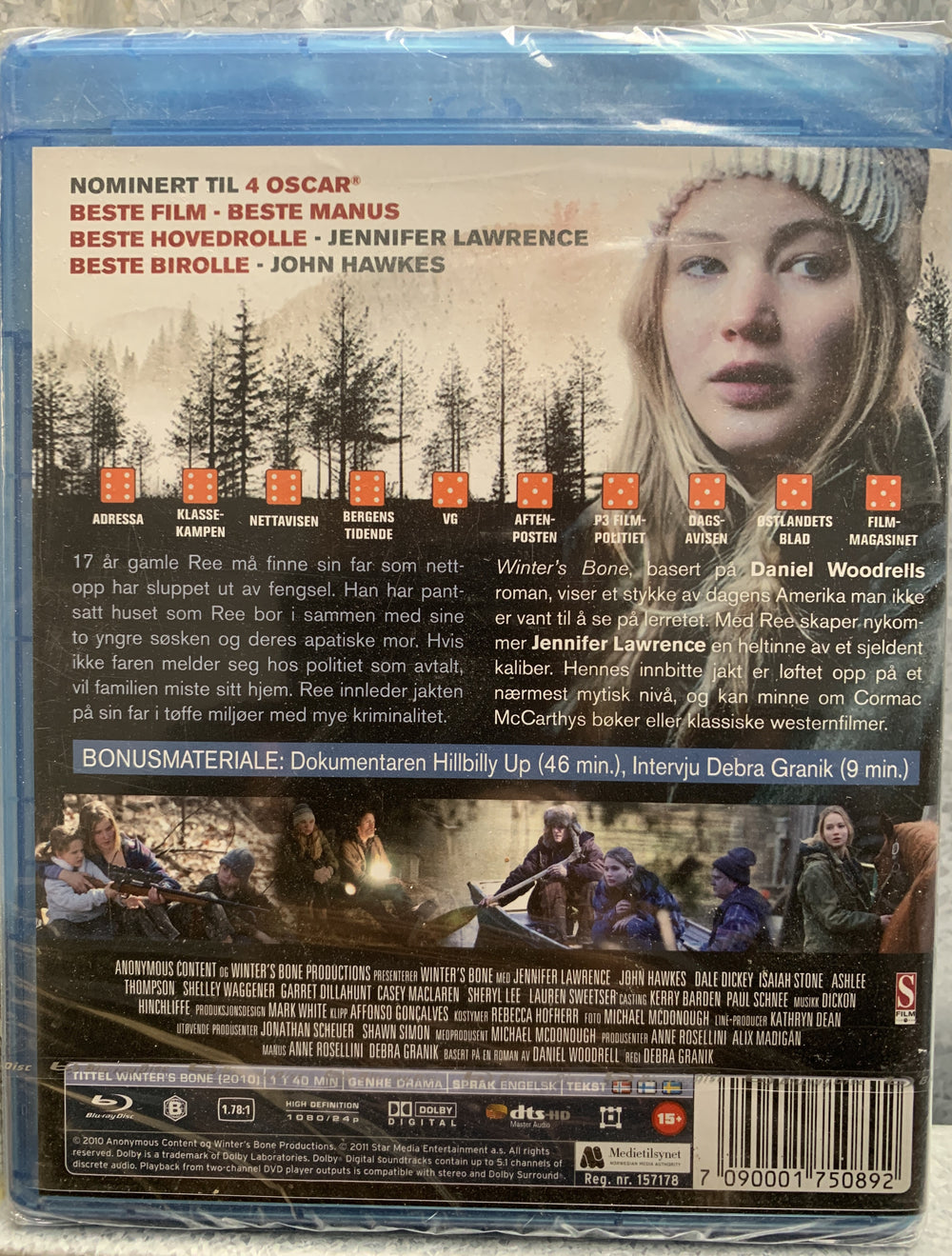 Winter's Bone. 2010. Blu-ray. Ny i plast!