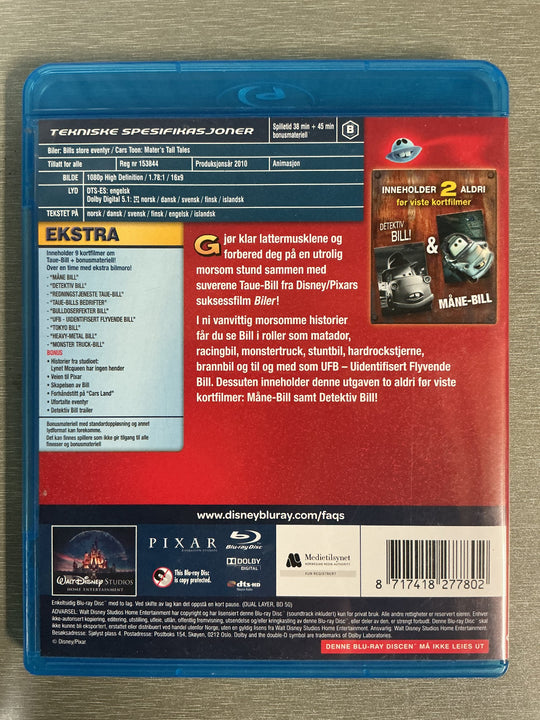 Biler: Bills Store Eventyr (2010). Blu-ray.