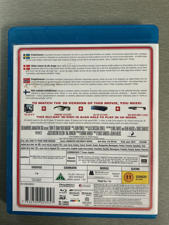 How to Train Your Dragon 3D (2010). Blu-ray.