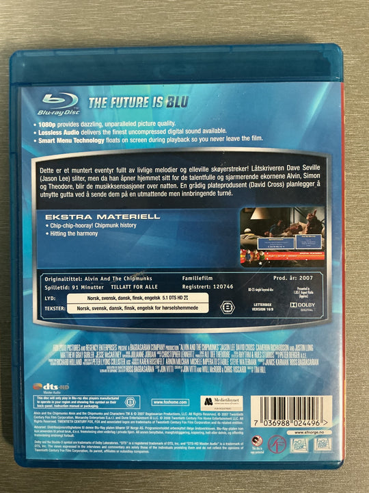 Alvin og Gjengen: Her Kommer Trøbbel (2007). Blu-ray.