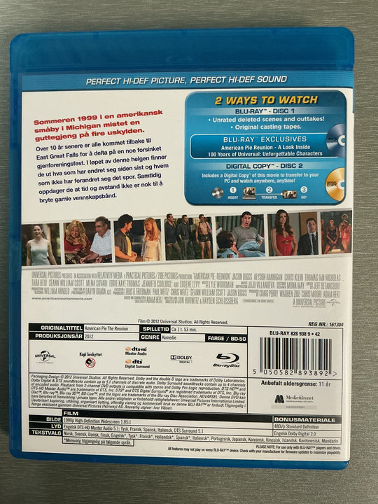 American Pie: Reunion (2012). Blu-ray.